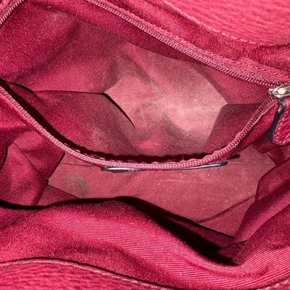 Vintage Coach Authentic Deep Red Leather Shoulder Bag